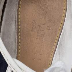 Pre Owned حذاء رياضي لوي فيتون منخفض من أعلى جلد و كانفاس أزرق و أبيض مقاس 39