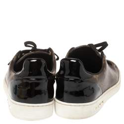 مملوكة مسبقًا Louis Vuitton Brown/Black Monogram Canvas and Patent Leather Frontrow Low Top Sneakers Size 40