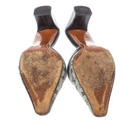 مملوكة مسبقًا حذاء سلايد لوي فيتون موينتس جلد و قماش ميني لين بوردو مقاس 35.5