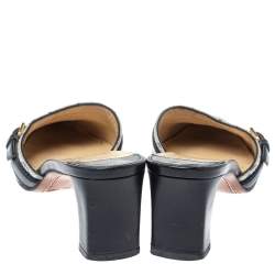 مملوكة مسبقًا حذاء سلايد لوي فيتون موينتس جلد و قماش ميني لين بوردو مقاس 35.5