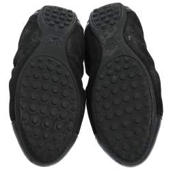 Pre Owned حذاء فلات باليه لوى فيتون مكعب  جلد وسويدى أسود مقاس 38