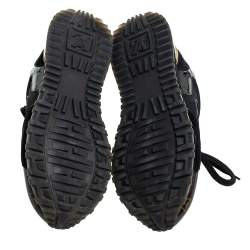 مملوكة مسبقًا حذاء رياضي لوي فيتون رون اواي رباط علوي شبك و كانفاس مونوغرامي بني و أسود مقاس 35.5