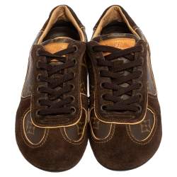مملوكة مسبقًا Louis Vuitton Brown Suede And Monogram Canvas Energie Low Top  Sneakers Size 35