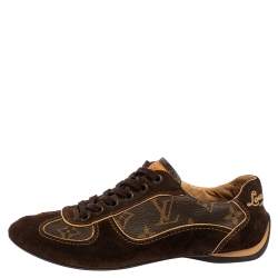 مملوكة مسبقًا Louis Vuitton Brown Suede And Monogram Canvas Energie Low Top  Sneakers Size 35