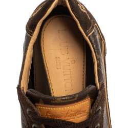 مملوكة مسبقًا Louis Vuitton Brown Suede And Monogram Canvas Energie Low Top  Sneakers Size 35