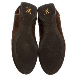 مملوكة مسبقًا Louis Vuitton Brown Suede And Monogram Canvas Energie Low Top  Sneakers Size 35