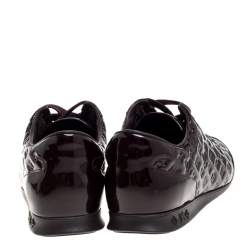 مملوكة مسبقًا حذاء رياضى لوى فيتون منخفض من أعلى جلد لامع مونوغرامى بنفسجى مقاس 35.5