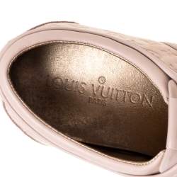 Louis Vuitton Powder Pink Monogram Nubuck Leather Popincourt Sneakers Size 35