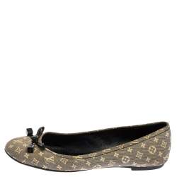 Louis Vuitton Brown Monogram Mini Lin Canvas Debbie Ballet Flats Size 36.5  Louis Vuitton | The Luxury Closet