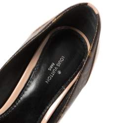 Pre Owned Louis Vuitton Monogram Canvas and Vernis Leather Cherie Pumps Size 38.5