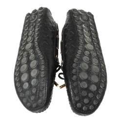 مملوكة مسبقًا حذاء لوفرز فلات لوي فيتون غلوريا جلد مطبوع مونوغرامي أسود مقاس 40