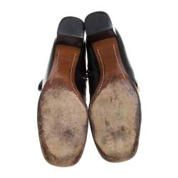 مملوكة مسبقًا Louis Vuitton Black Leather Zip Ankle Boots Size 39.5