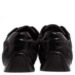 مملوكة مسبقًا Louis Vuitton Black Monogram Canvas and Leather Mini Lin Lace Sneakers Size 39