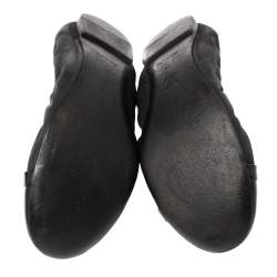 Louis Vuitton Black Patent and Leather Elba Scrunch Ballet Flats Size 36