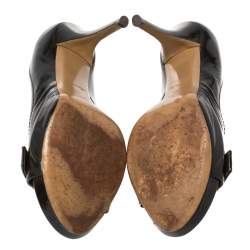 مملوكة مسبقًا Louis Vuitton Dark Burgundy Monogram Idylle & Patent Leather Buci Pumps Size 41