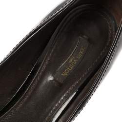 مملوكة مسبقًا Louis Vuitton Dark Burgundy Monogram Idylle & Patent Leather Buci Pumps Size 41