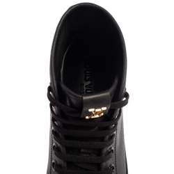 مملوكة مسبقًا Louis Vuitton Black Leather Punchy Love Patch High Top Sneakers Size 38.5