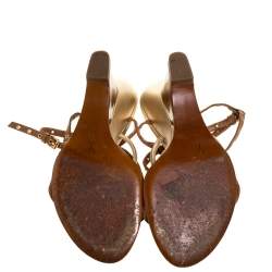 مملوكة مسبقًا Louis Vuitton Brown Leather Wedge Sandals Size 40
