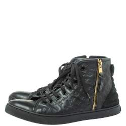 مملوكة مسبقًا Louis Vuitton Black Monogram Empreinte Leather Punchy High Top Sneakers Size 39