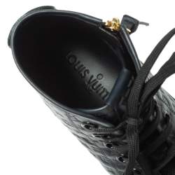 مملوكة مسبقًا Louis Vuitton Black Monogram Empreinte Leather Punchy High Top Sneakers Size 39