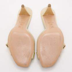 Pre Owned Louis Vuitton Gold Evening Sandals Size 39