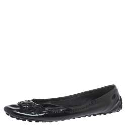 مملوكة مسبقًا Louis Vuitton Black Patent Leather Oxford Flats Size 40