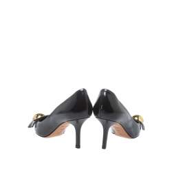 Louis Vuitton Black Leather Pointed Toe Pumps Size 36.5
