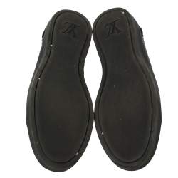Pre Owned Louis Vuitton Black Monogram Empreinte Leather And Suede Low Top Sneakers Size 37