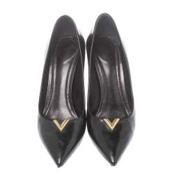 مملوكة مسبقًا  Louis Vuitton Black Leather Heartbreaker Pointed Toe Pumps Size 37