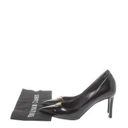مملوكة مسبقًا  Louis Vuitton Black Leather Heartbreaker Pointed Toe Pumps Size 37