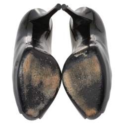 مملوكة مسبقًا Louis Vuitton Black Patent Leather Oh Really! Peep Toe Pumps Size 38