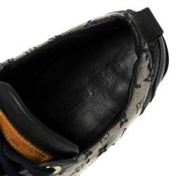 مملوكة مسبقًا Louis Vuitton Blue/Grey Monogram Canvas And Leather Low Top Sneakers Size 38