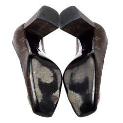 Pre Owned Louis Vuitton Brown Monogram Canvas Madeleine Pumps Size 39.5