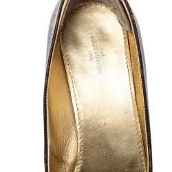 Pre Owned Louis Vuitton Brown Monogram Canvas Madeleine Pumps Size 39.5