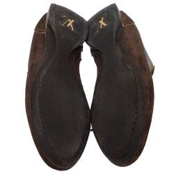 Pre Owned حذاء رياضي لوي فيتون اينرجي كانفاس مونوغرامي و سويدي بني مقاس 37