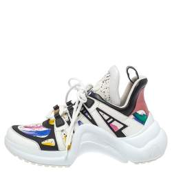Louis Vuitton Multicolor Leather And Canvas Archlight Trainer Sneakers Size 39