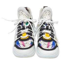 Louis Vuitton Multicolor Leather And Canvas Archlight Trainer Sneakers Size 39