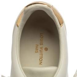 مملوكة مسبقًا Louis Vuitton White/Gold Leather Frontrow Low Top Sneakers Size 39
