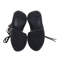 Pre Owned Louis Vuitton Black Monogram Canvas And Mesh Archlight Sneakers Size 36