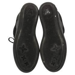 مملوكة مسبقًا حذاء بوت كاحل لوي فيتون ميلينيوم كعب روكي جلد و سويدي مونوغرامي أسود مقاس 38