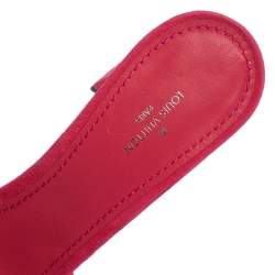 Louis Vuitton Pink Suede Madeleine Slide Sandals Size 37