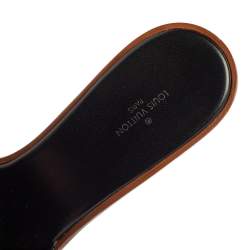 Louis Vuitton Brown Monogram Canvas Lock It Mule Sandals Size 39