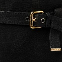 Pre Owned حذاء بوت لوي فيتون فوق ركبة نوبوك منقوش أسود بإبزيم مقاس 37