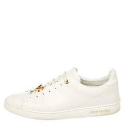 Louis Vuitton White Fabric and Leather Embellished Law Top Sneakers Size 40  Louis Vuitton