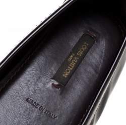 مملوكة مسبقًا حذاء أوكسفوردز لوفرز لوي فيتون جلد عنابي لامع مقاس 39