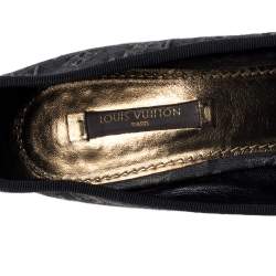 Louis Vuitton Black Canvas And Leather Mini Lin Buckle Detail  Pumps Size 40