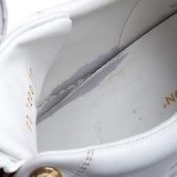 Louis Vuitton White Leather Time Out Sneakers Size 37