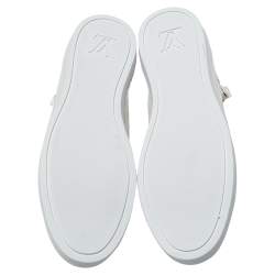 مملوكة مسبقًا Louis Vuitton White Monogram Empreinte Leather Punchy High Top Sneakers Size 38