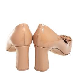 Pre Owned Louis Vuitton Beige Patent Leather Madeleine Pumps Size 41