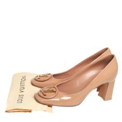 Pre Owned Louis Vuitton Beige Patent Leather Madeleine Pumps Size 41